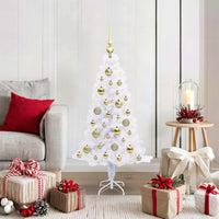 Albero di Natale artificiale Bianco 120 cm PVC e Acciaio 3426643