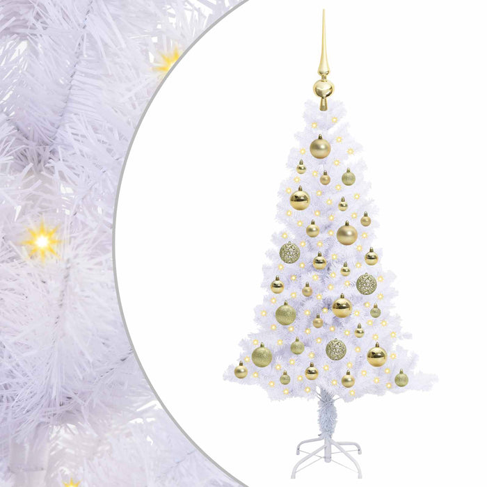 Albero di Natale artificiale Bianco 120 cm PVC e Acciaio 3426643