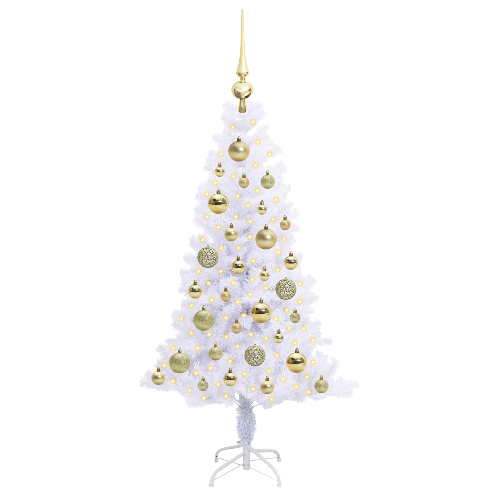 Albero di Natale artificiale Bianco 120 cm PVC e Acciaio 3426643