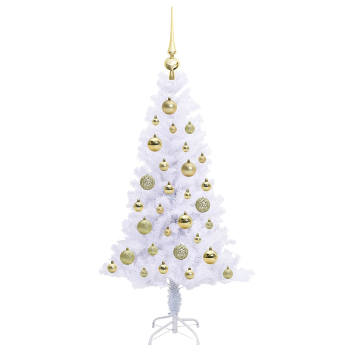 Albero di Natale artificiale Bianco 120 cm PVC e Acciaio 3426643