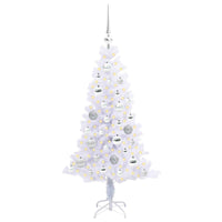 Albero di Natale Artificiale-Albero Natalizio Bianco 120 cm PVC e Acciaio 193499