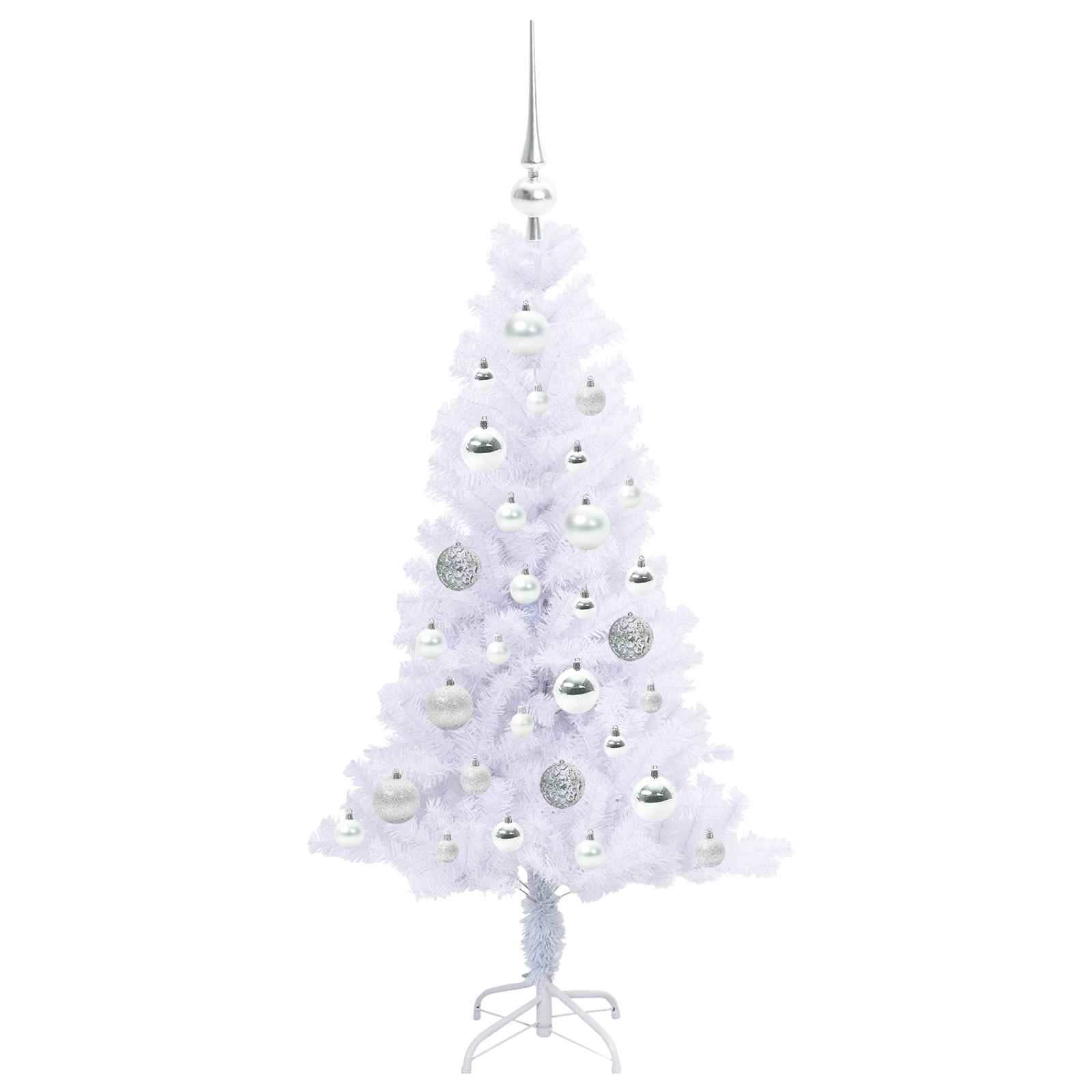 Albero di Natale artificiale Bianco 120 cm PVC e Acciaio 3426644