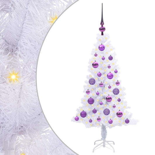 Albero di Natale artificiale Bianco 120 cm PVC e Acciaio 3426645