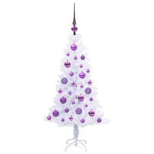 Albero di Natale artificiale Bianco 120 cm PVC e Acciaio 3426645