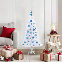 Albero di Natale artificiale Bianco 120 cm PVC e Acciaio 3426646