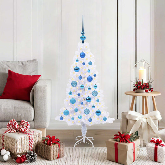 Albero di Natale artificiale Bianco 120 cm PVC e Acciaio 3426646