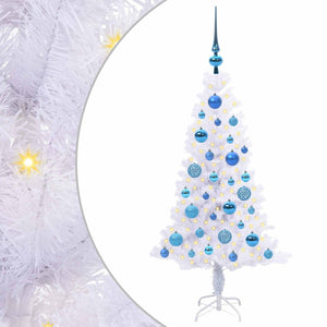 Albero di Natale Artificiale-Albero Natalizio Bianco 120 cm PVC e Acciaio 192810