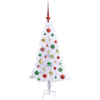 Albero di Natale Artificiale-Albero Natalizio Bianco 120 cm PVC e Acciaio 691943