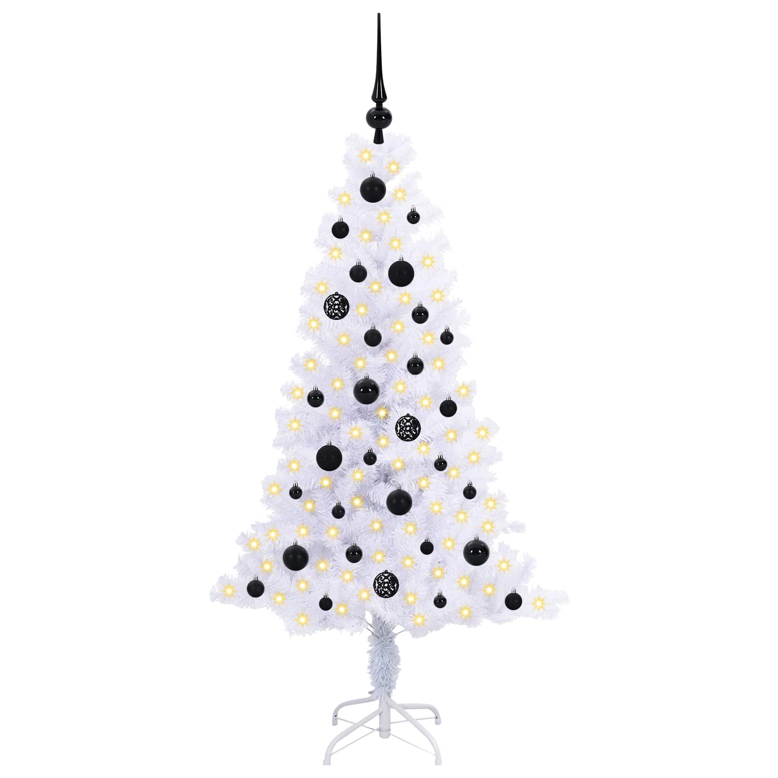 Albero di Natale artificiale Bianco 150 cm PVC e Acciaio 3426649