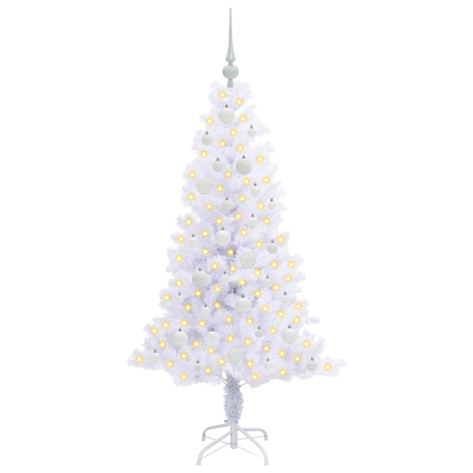 Albero di Natale artificiale Bianco 150 cm PVC e Acciaio 3426651