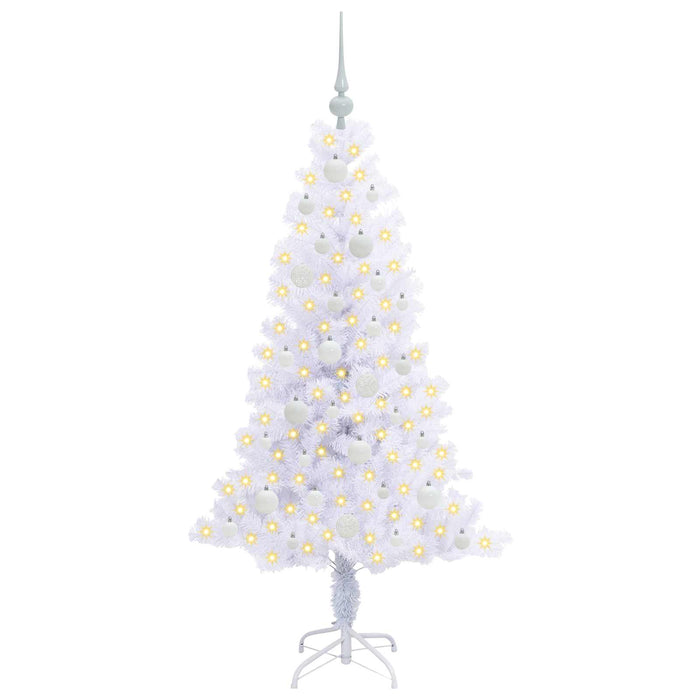 Albero di Natale artificiale Bianco 150 cm PVC e Acciaio 3426651