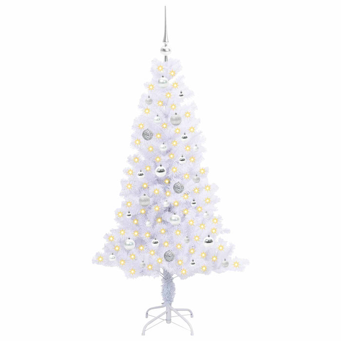 Albero di Natale artificiale Bianco 150 cm PVC e Acciaio 3426653