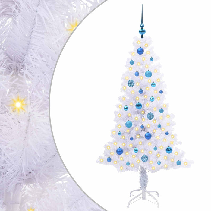 Albero di Natale artificiale Bianco 150 cm PVC e Acciaio 3426655