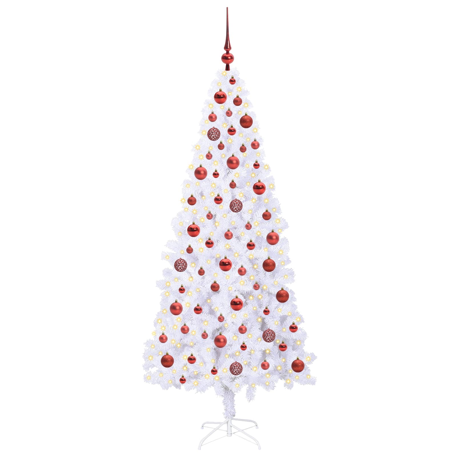Albero di Natale artificiale Bianco 180 cm PVC e Acciaio 3426657