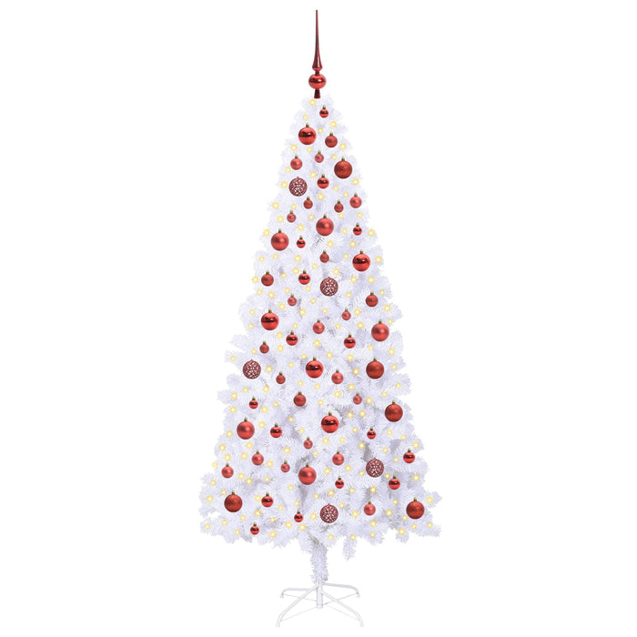Albero di Natale artificiale Bianco 180 cm PVC e Acciaio 3426657