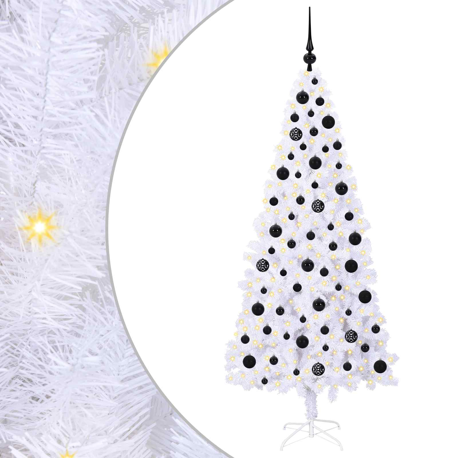 Albero di Natale artificiale Bianco 180 cm PVC e Acciaio 3426658