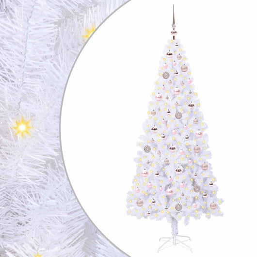 Albero di Natale artificiale Bianco 180 cm PVC e Acciaio 3426659