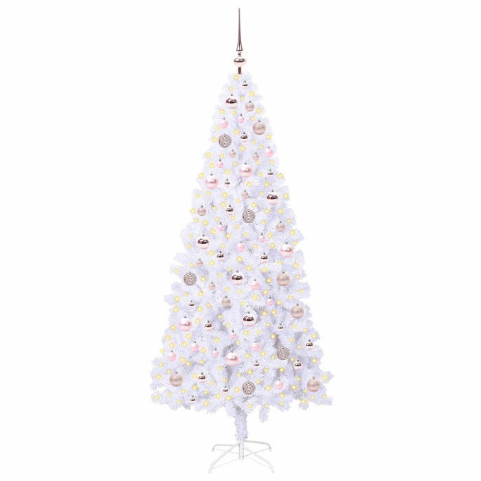 Albero di Natale artificiale Bianco 180 cm PVC e Acciaio 3426659