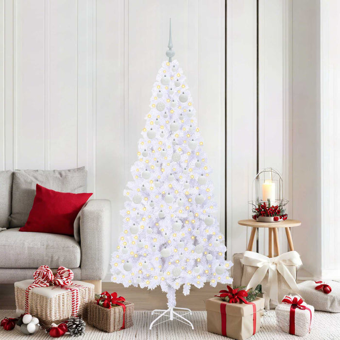 Albero di Natale artificiale Bianco 180 cm PVC e Acciaio 3426660