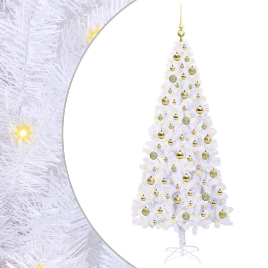 Albero di Natale artificiale Bianco 180 cm PVC e Acciaio 3426661