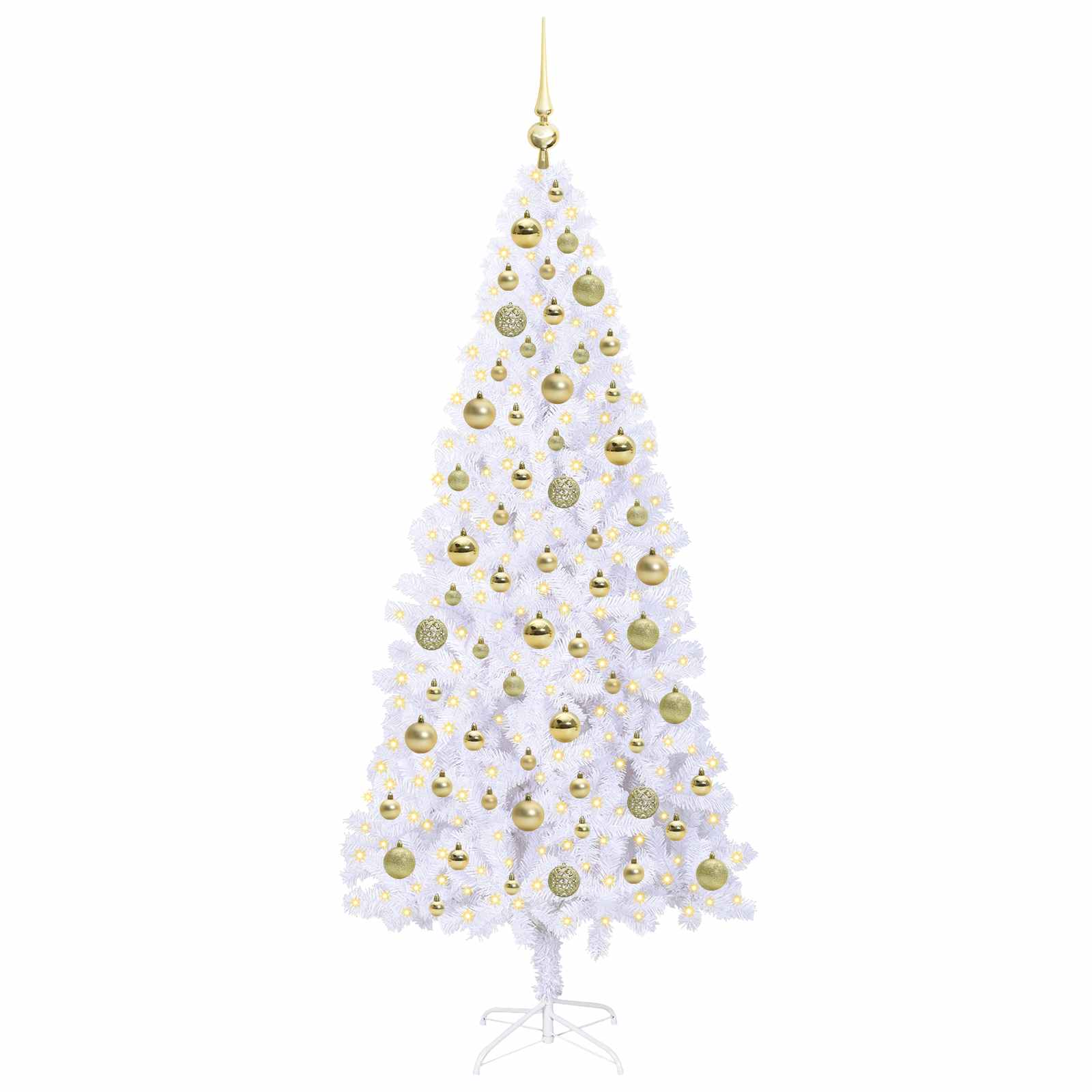 Albero di Natale artificiale Bianco 180 cm PVC e Acciaio 3426661