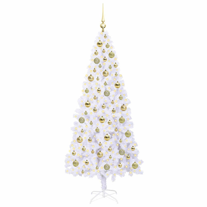 Albero di Natale artificiale Bianco 180 cm PVC e Acciaio 3426661