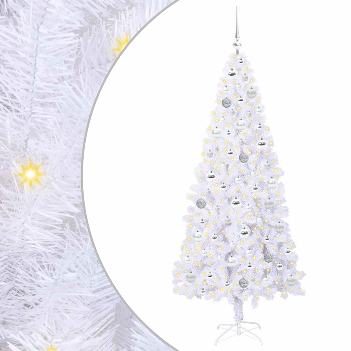 Albero di Natale artificiale Bianco 180 cm PVC e Acciaio 3426662