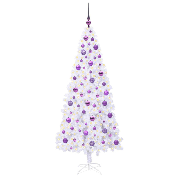 Albero di Natale artificiale Bianco 180 cm PVC e Acciaio 3426663