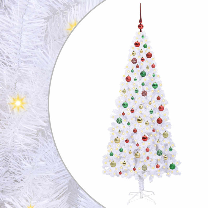 Albero di Natale artificiale Bianco 180 cm PVC e Acciaio 3426665