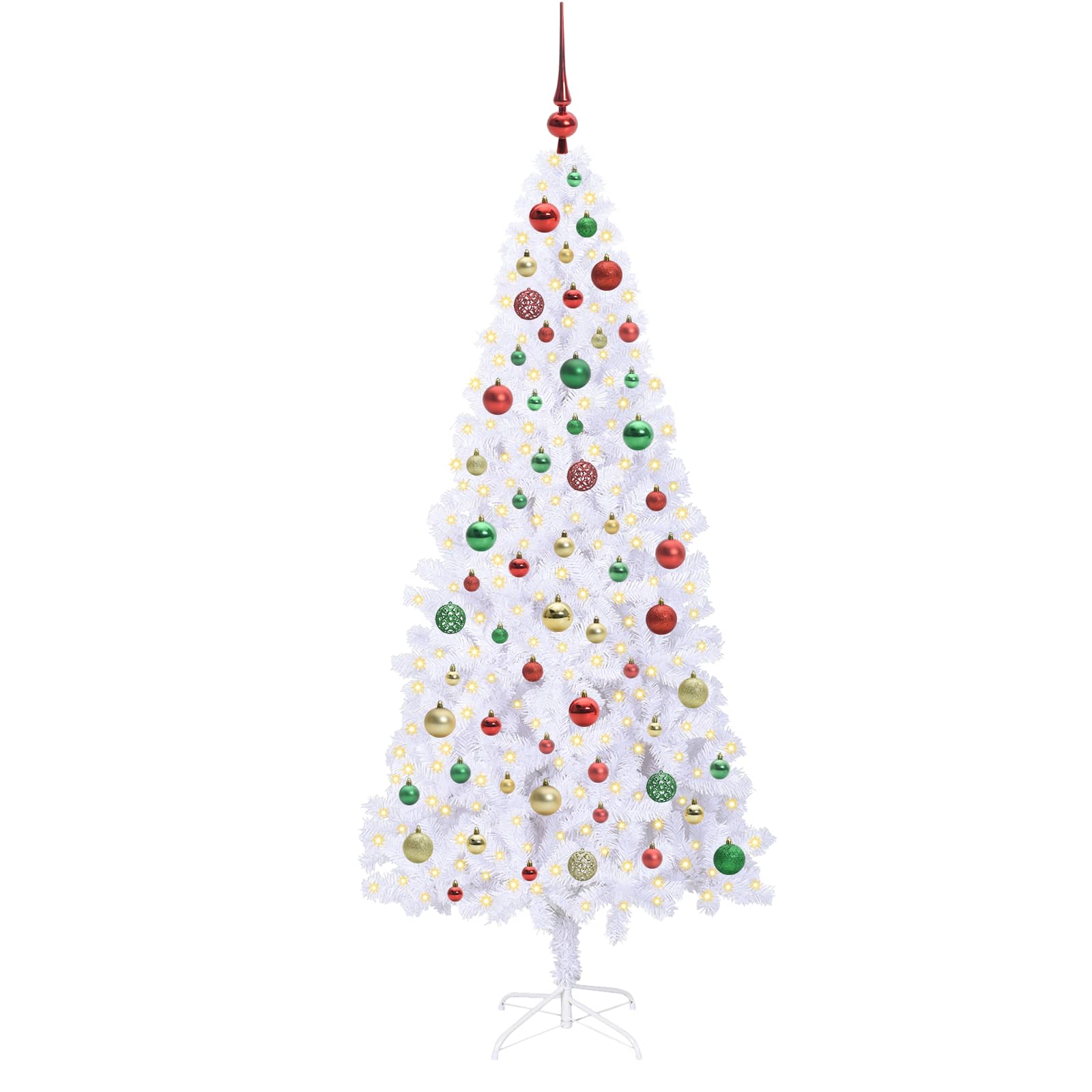 Albero di Natale artificiale Bianco 180 cm PVC e Acciaio 3426665