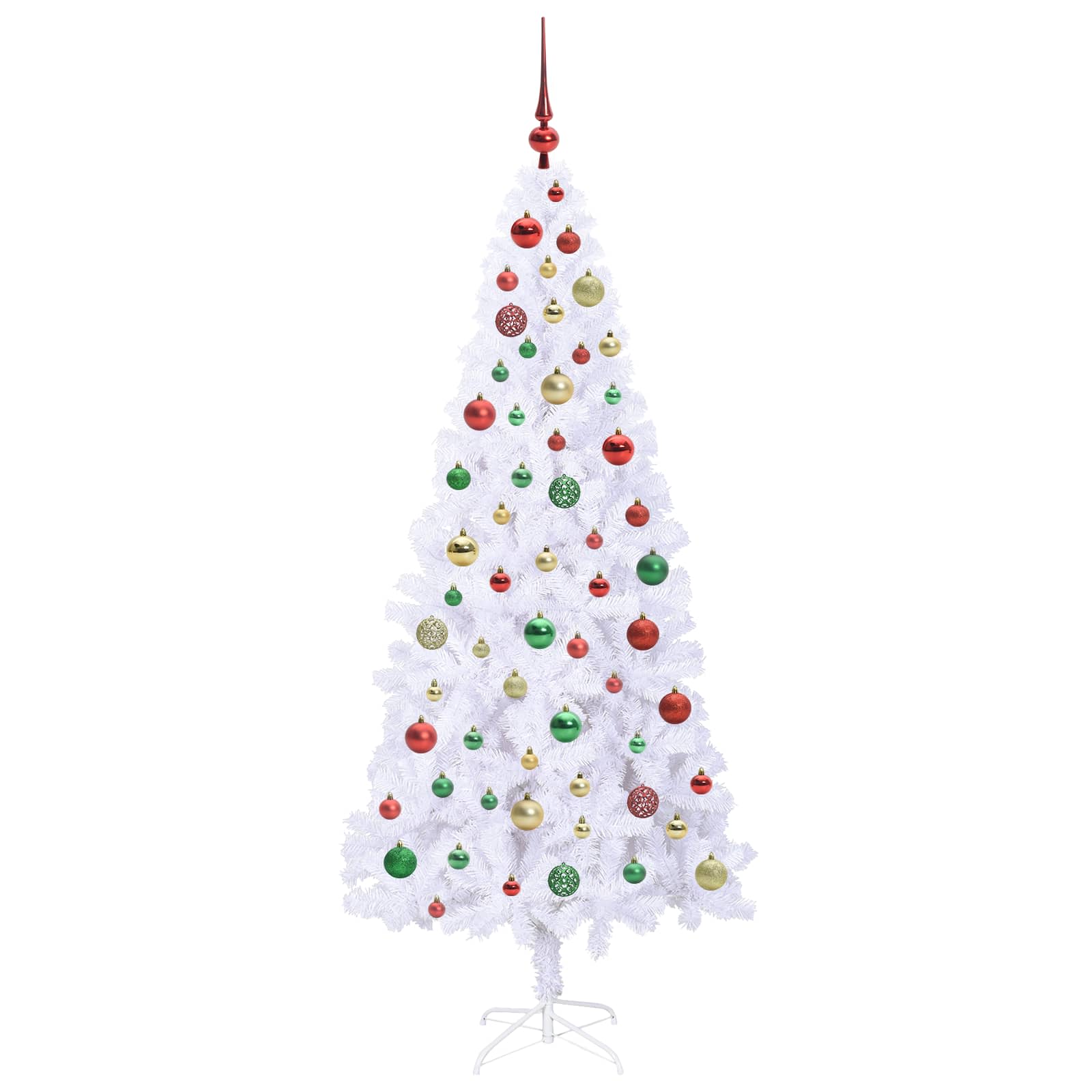 Albero di Natale artificiale Bianco 180 cm PVC e Acciaio 3426665