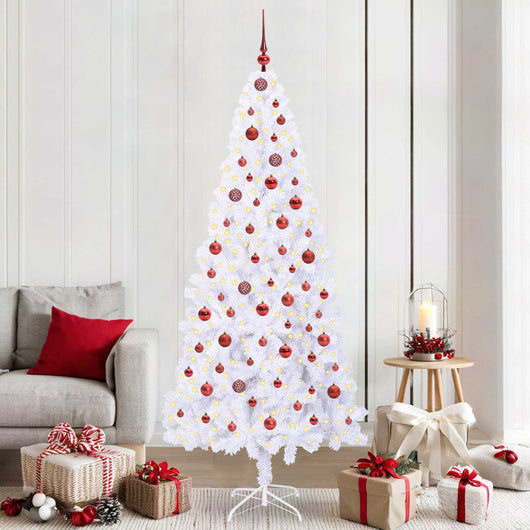 Albero di Natale artificiale Bianco 210 cm PVC e Acciaio 3426666