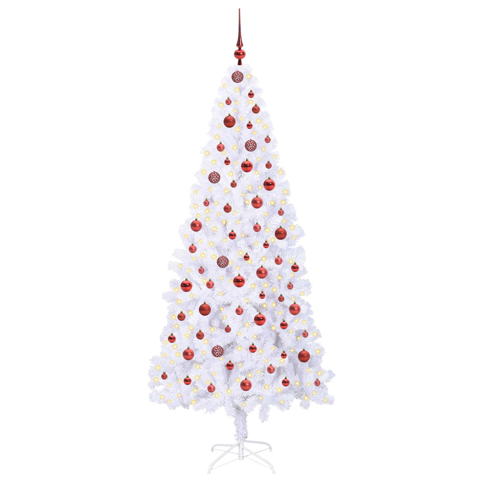 Albero di Natale artificiale Bianco 210 cm PVC e Acciaio 3426666