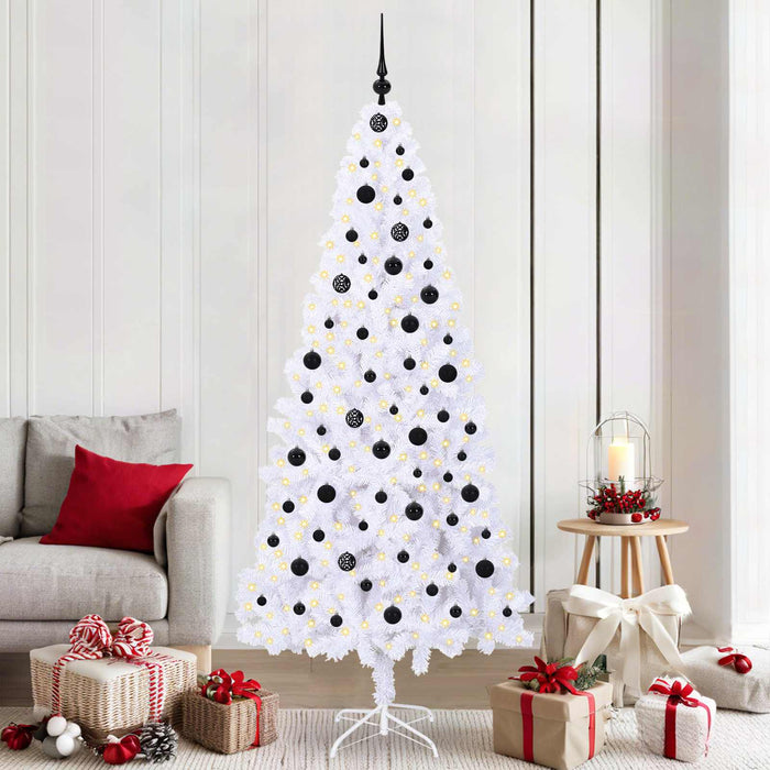 Albero di Natale artificiale Bianco 210 cm PVC e Acciaio 3426667
