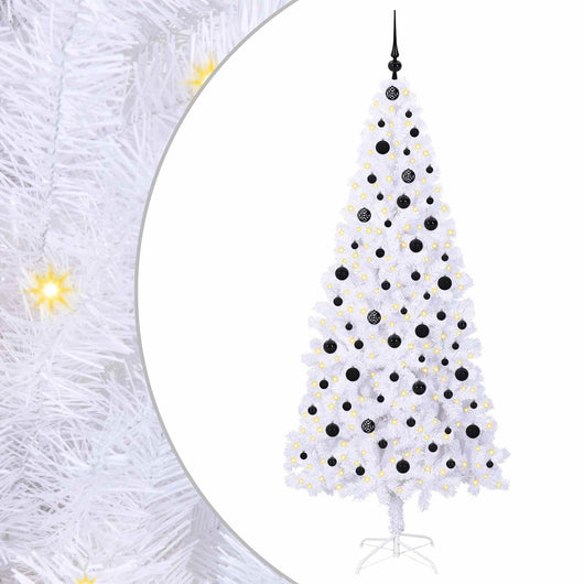 Albero di Natale artificiale Bianco 210 cm PVC e Acciaio 3426667