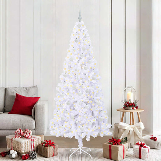 Albero di Natale artificiale Bianco 210 cm PVC e Acciaio 3426669