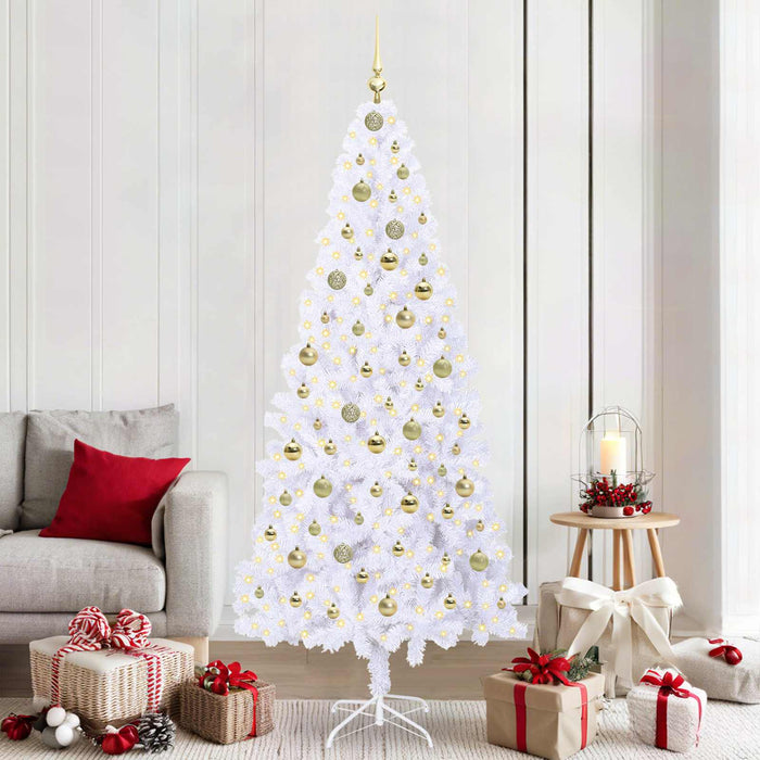 Albero di Natale artificiale Bianco 210 cm PVC e Acciaio 3426670