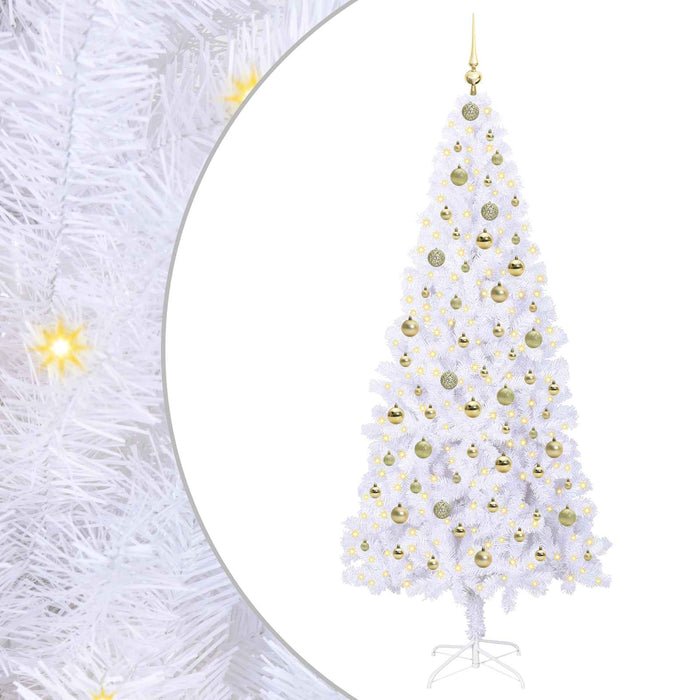 Albero di Natale artificiale Bianco 210 cm PVC e Acciaio 3426670
