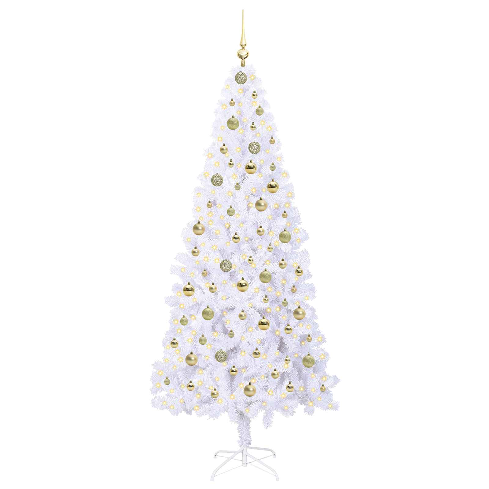 Albero di Natale artificiale Bianco 210 cm PVC e Acciaio 3426670