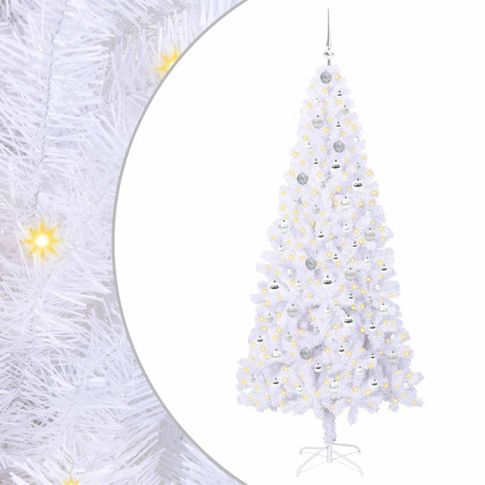 Albero di Natale artificiale Bianco 210 cm PVC e Acciaio 3426671