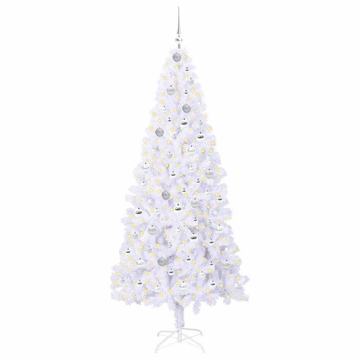 Albero di Natale artificiale Bianco 210 cm PVC e Acciaio 3426671