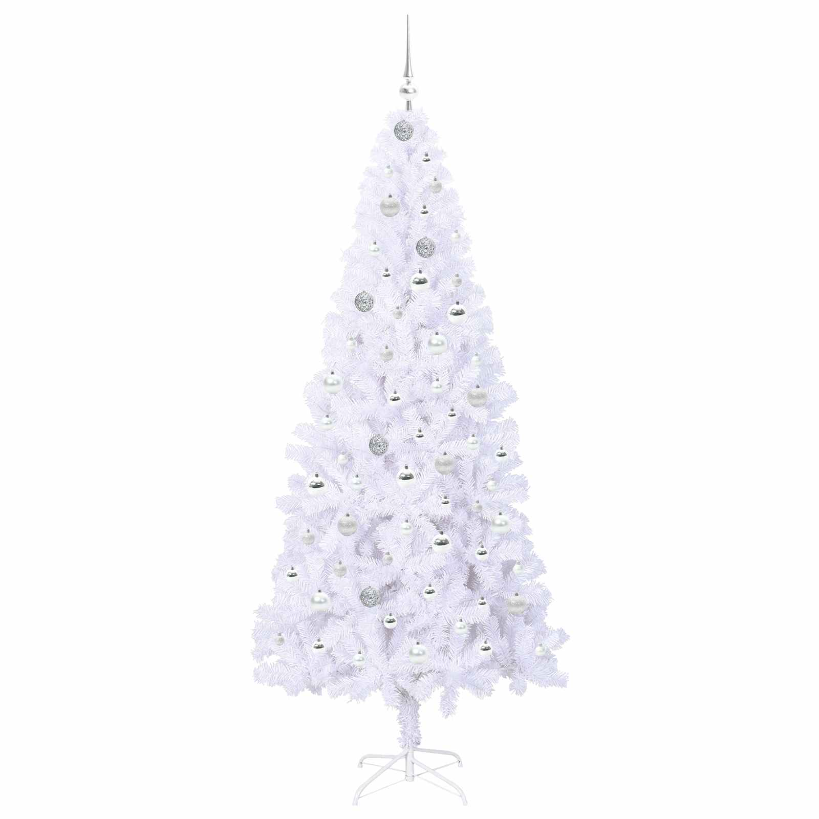 Albero di Natale artificiale Bianco 210 cm PVC e Acciaio 3426671