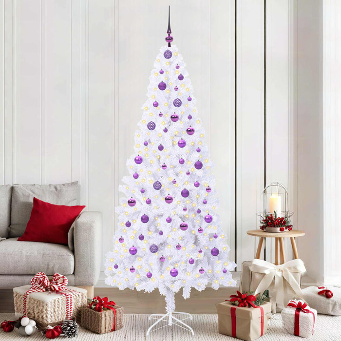 Albero di Natale artificiale Bianco 210 cm PVC e Acciaio 3426672