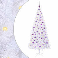 Albero di Natale Artificiale-Albero Natalizio Bianco 210 cm PVC e Acciaio 303443