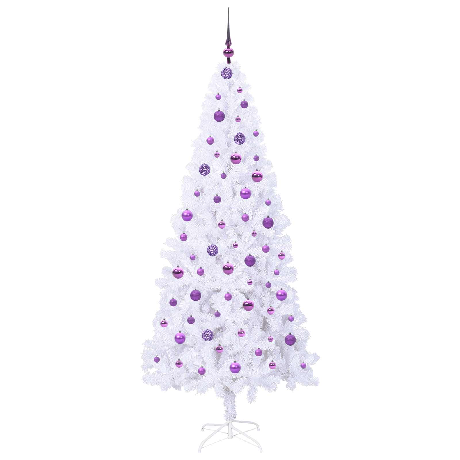 Albero di Natale artificiale Bianco 210 cm PVC e Acciaio 3426672