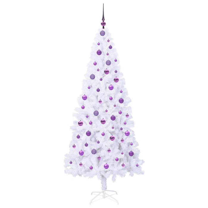 Albero di Natale artificiale Bianco 210 cm PVC e Acciaio 3426672