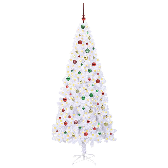 Albero di Natale artificiale Bianco 210 cm PVC e Acciaio 3426674