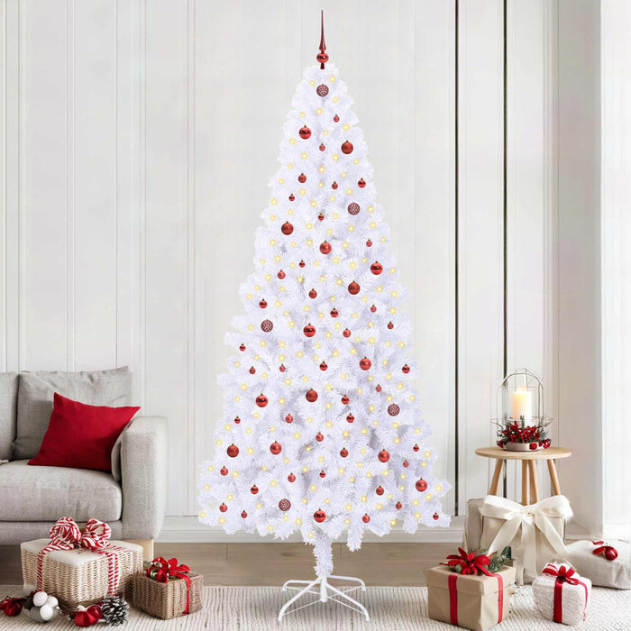 Albero di Natale artificiale Bianco 240 cm PVC e Acciaio 3426675