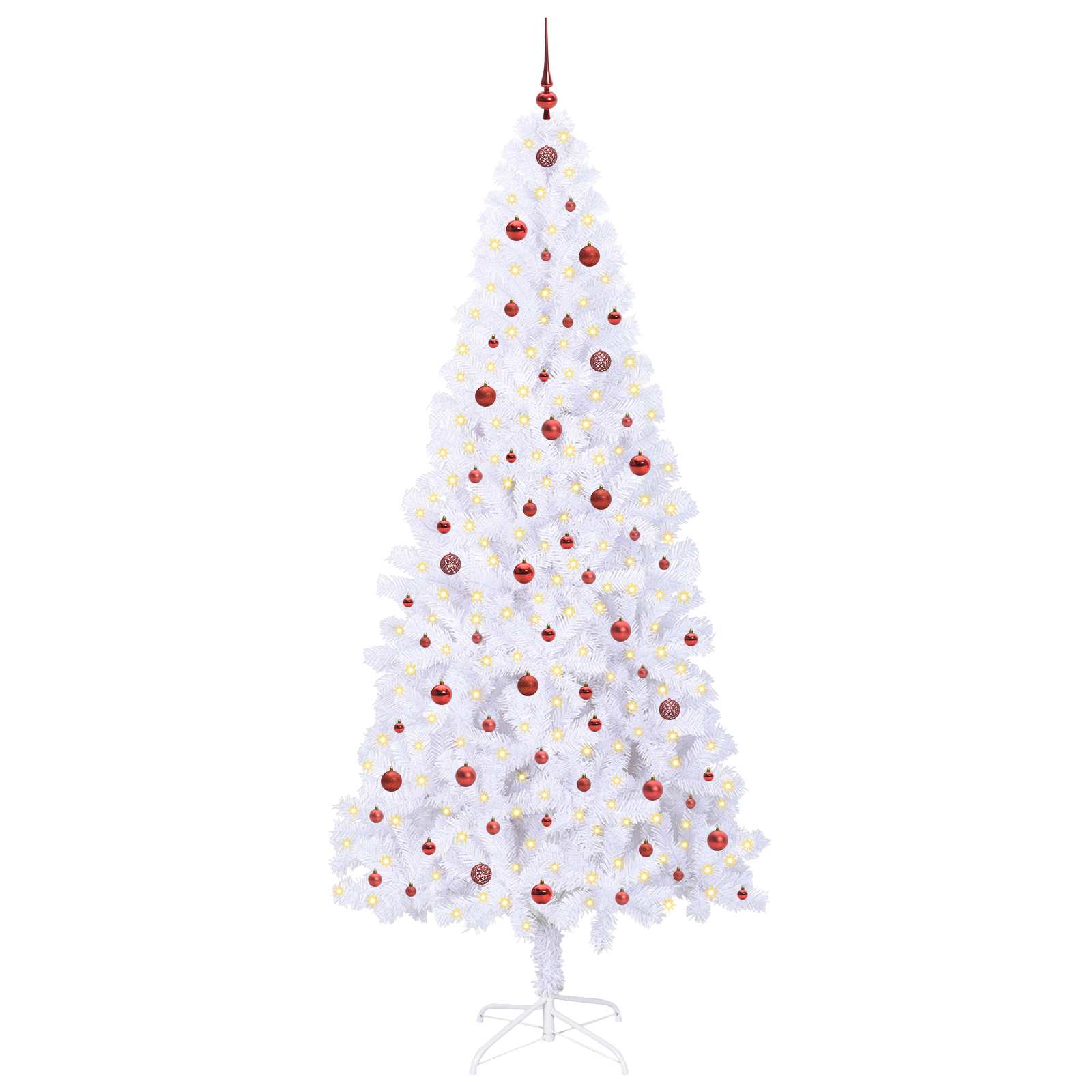 Albero di Natale artificiale Bianco 240 cm PVC e Acciaio 3426675