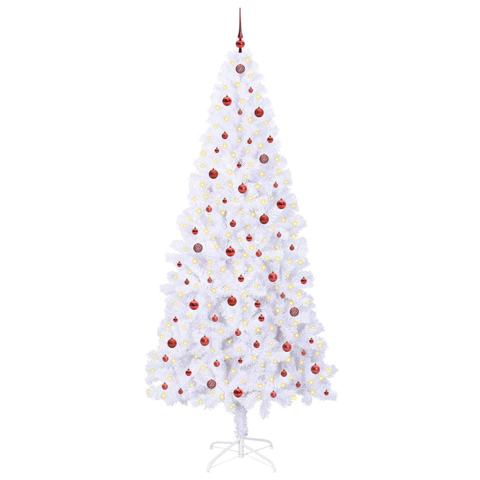 Albero di Natale artificiale Bianco 240 cm PVC e Acciaio 3426675
